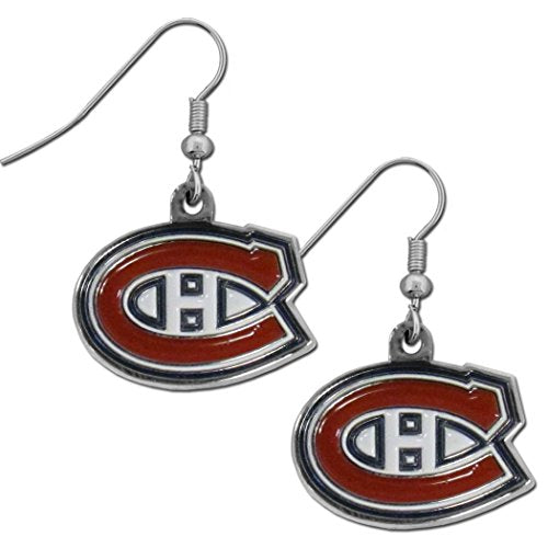 NHL Dangle Earrings - Montreal Canadiens Variation, Team Enamel Jewelry