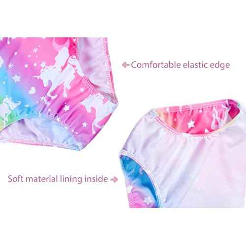 Girls Swimsuits One-Piece Bathing Suits Multicolor Kids Sport Summer Beach Swimwear for 2-10 Years Old