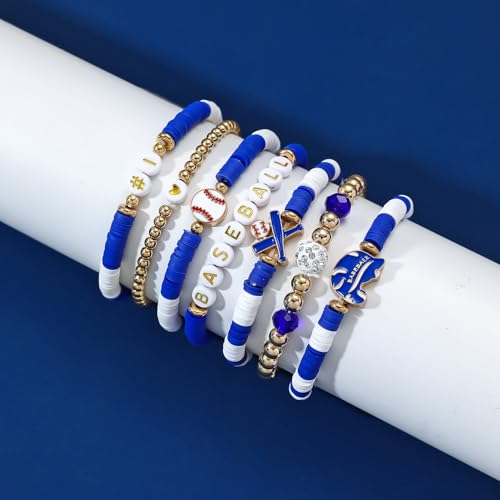 Baseball Bracelets for Women Game Day Stackable Bracelets Baseball Mom Jewelry Accesories