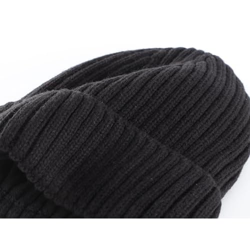 Connectyle Fleece Lined Cuffed Beanie Hat for Men Women Knitted Winter Wool Beanies Skull Cap Warm Watch Hat