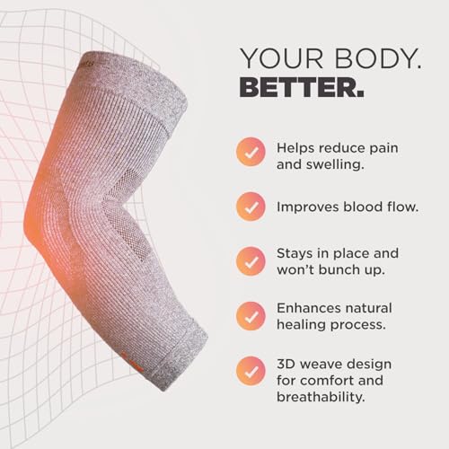 Infrared Elbow Brace Support - Medium Grey for Joint Pain Relief