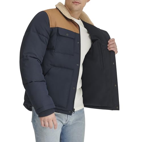 Levi's mens Woodsman Sherpa Collar Puffer Jacket (Regular and Big & Tall Sizes)