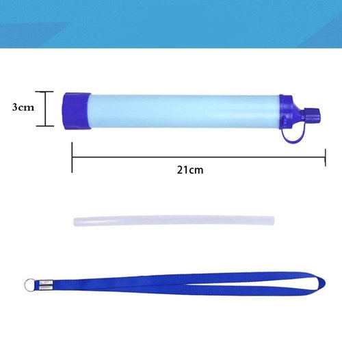 Personal Water Filter Straw for Travel, Survival, Hiking, Camping, Emergency Use