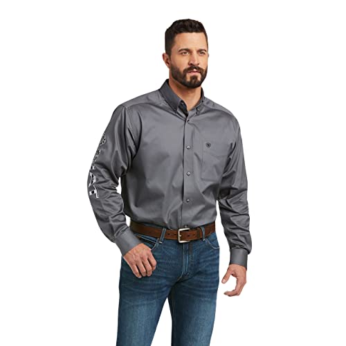 Ariat Men's Big and Tall Team Logo Long Sleeve Twill Shirt