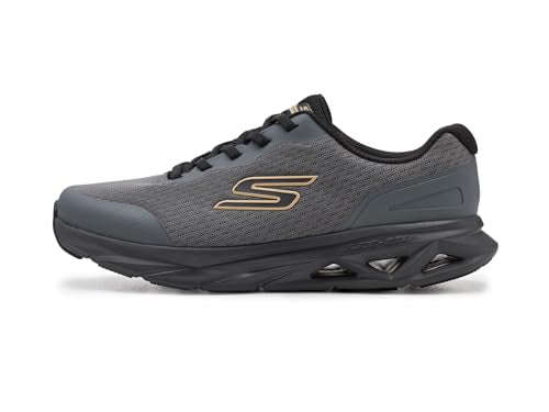 Skechers Men's Glide Step Vortex Avalin Athletic Slip-On Shoes - Charcoal 11.5