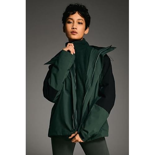 Orolay Women's Hooded Winter Ski Jacket 3 in 1 Waterproof Warm Coat Fleece Mountain Hiking Windbreaker