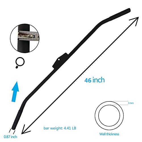 48 Inch Wide Grip Lat Pulldown Bar with Non-Slip Handle for Cable Machine - K Bar