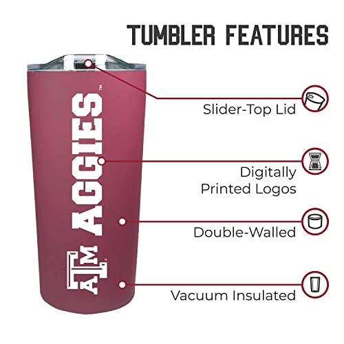Insulated Stainless Steel Tumbler with Texas A&M Aggies Graphics - 18oz BPA-Free Travel Mug