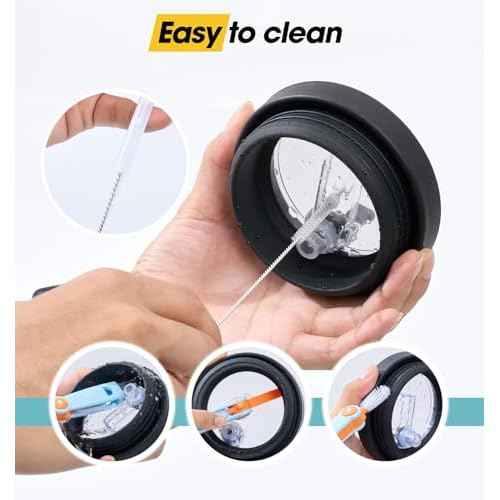 Tumbler Flip Straw Lid for 40 Oz Stanley Quencher Cup Replacement Fit Leak Proof Silicone Cover Reusable Splash Resistant Cup Lids Accessories with Cleaning Brush for Travel