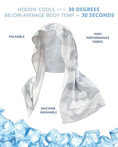 FROGG TOGGS Chilly Pro UPF Reflective Cooling Hoodie - Light Gray Camo