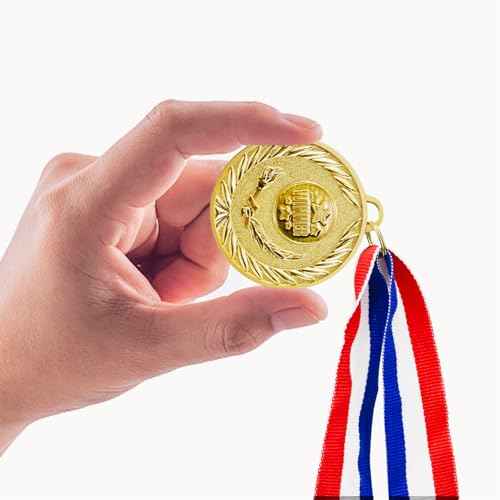 Abaokai 12 Pieces Gold Medals for Awards,1st Winner Medals for Sports, Competitions, Party, Olympic Style, 2 Inches