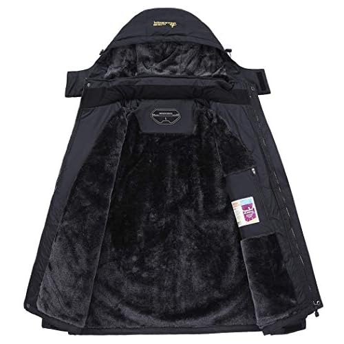 MOERDENG Women's Waterproof Ski Jacket Warm Winter Snow Coat Mountain Windbreaker Hooded Raincoat Jacket