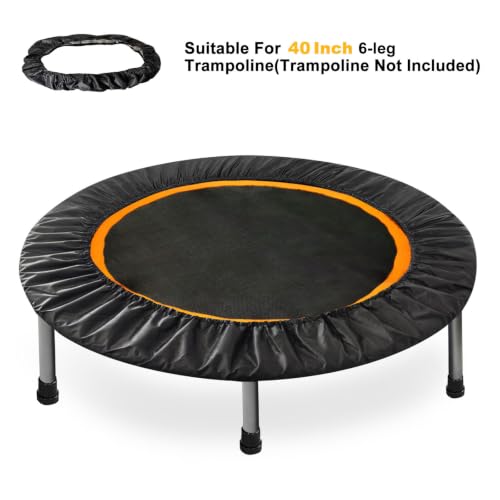 40-Inch Small Trampoline Spring Cover - Black, 6-Leg Variation