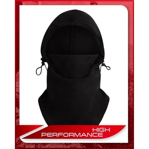 Spyder Mens Balaclava - Full Coverage Polar Fleece Balaclava Ski Mask - Lightweight Thermal Winter Face Mask for Men