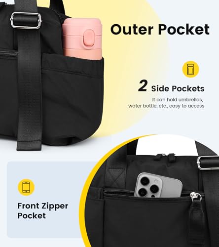 Vorspack Mini Gym Bag with Wet Pocket - Black / Mini