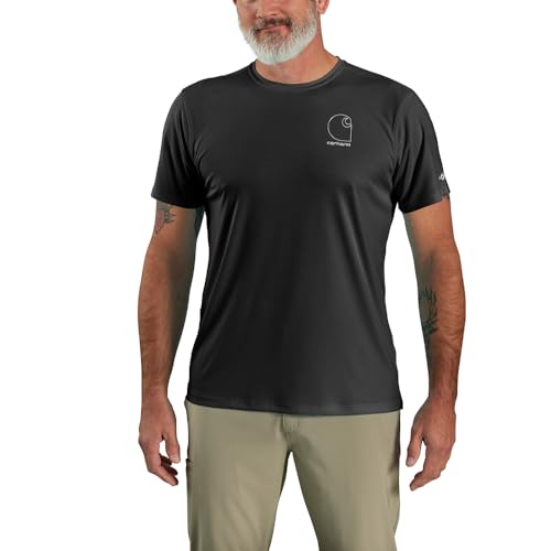 Carhartt Men's Force Sun Defender Short-Sleeve T-Shirt - X-Large Black