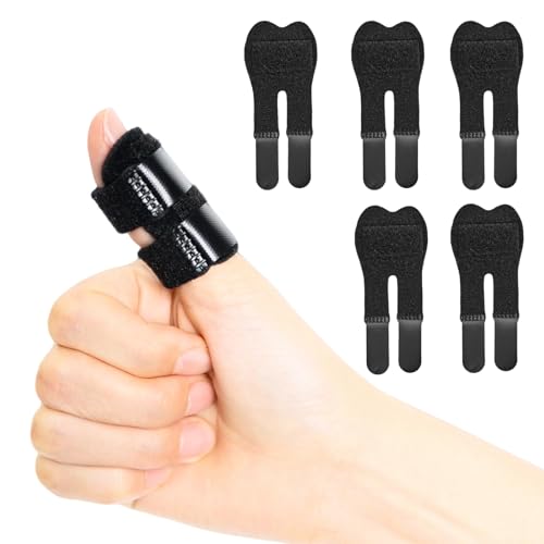 Trigger Thumb Splints 5 Pack - Finger Immobilizers for Injuries & Support