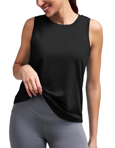 Women’s Open Back High Neck Tank Top for Workout & Gym Fitness