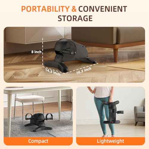 Motorized Mini Exercise Bike Electric Pedal Exerciser for Seniors£¬Under Desk Bike Pedal Exerciser for Arm/Leg Fitness & Physical Therapy,Manual/Auto Speed Adjustment Leg Exercise Equipment