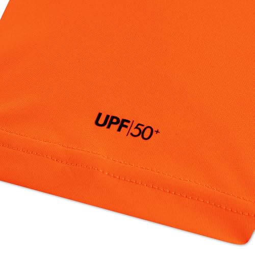 Hurley Boys' Graphic UPF 50+ Rash Guard Swim Shirt - Total Orange/Ombre / Medium