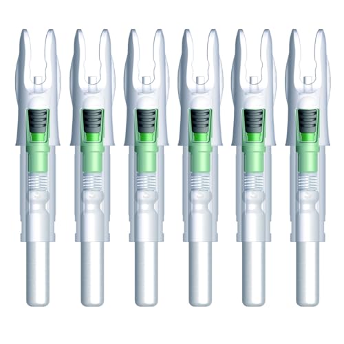 Lighted Arrow Nocks for Archery with ON/OFF Switch, Green, 165" Diameter - G Variation