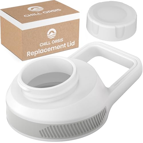Chill Oasis White Replacement Lid for Cirkul Water Bottle - Leak Proof BPA-Free