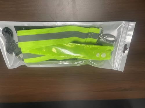 Todoxi LED Belt Reflective Sash for Walking at Night, High Visibility Adjustable Night Running Safety Gear Rechargeable LED Light Up Running Belt Reflective Gear for Runners Walkers Men Women