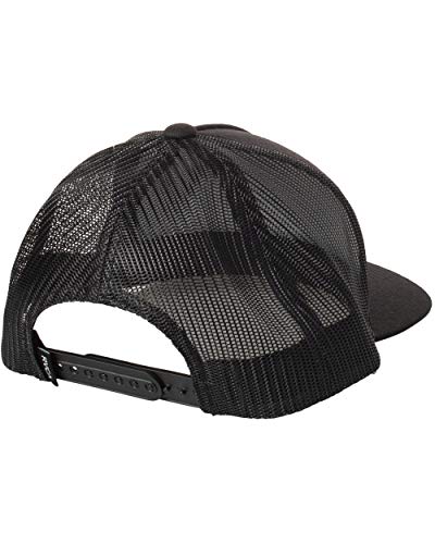 Men's Curved Brim Trucker Hat - Structured Snapback, One Size / RVCA Black
