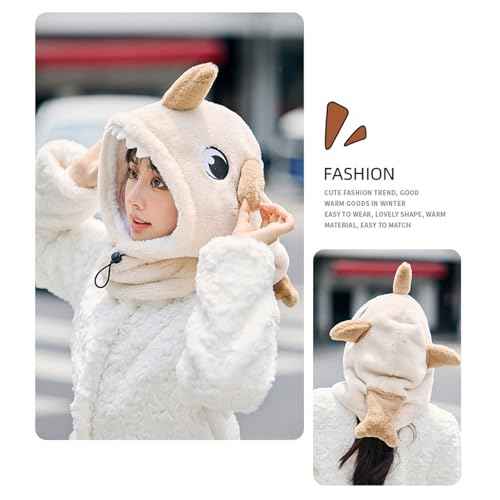 Ski Helmet Cover,Cute Shark Hood Ski Mask,for Women Men Riding Skiing Climbing