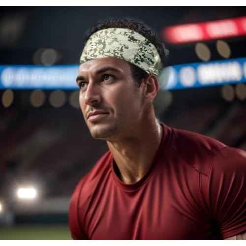 Sweat Headbands for Men,6 Pack Workout Sports Hairband for Gym, Ideal for Fitness,Running,Cycling,Hike