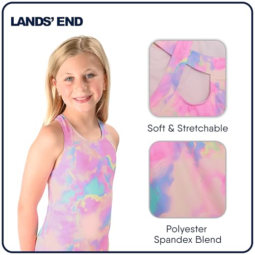 Lands' End Girls' Swimwear UPF 50 One Piece Swim Suit (XS-XL)