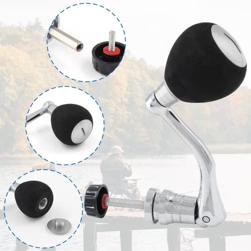 Medium Silver Fishing Reel Handle - Spinning Reel Replacement Part