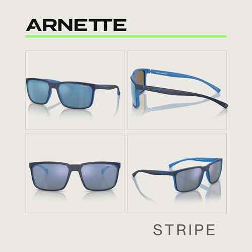 ARNETTE Stripe AN4251 Square Sunglasses for Men +BUNDLE with ACCESSORY EYEWEAR KIT