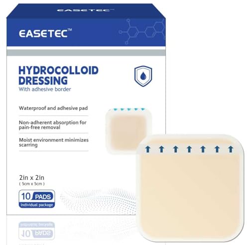 Hydrocolloid Bandages 2x2 Inches - Waterproof Self-Adhesive Wound Dressings, 10 Packs (Variation: 2IN*2IN-10 PCS)
