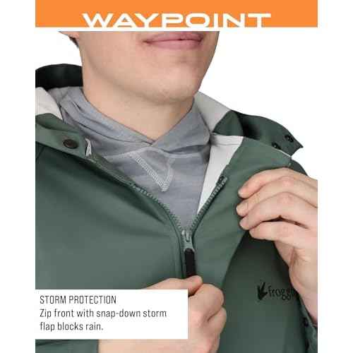 FROGG TOGGS Men's Waypoint Angler Waterproof, Durable Jacket with 4-Way Stretch