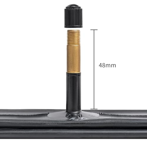 YUNSCM 2-PCS 20" Heavy Duty Bike Tire Tubes 20x2.10/2.40 AV48 MM Schrader Valve 52/62-406 Bicycle Inner Tubes Compatible with 20x2.10 20x2.125 20x2.20 20x2.25 20x2.3 20x2.35 20x2.4 Tire Tubes