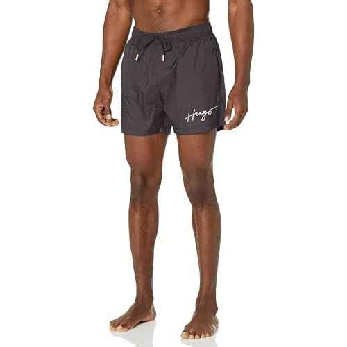 HUGO Mens Script Logo Swim Trunk