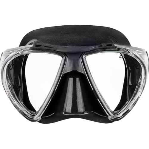 Cressi Adult Dive Mask with Inclined Lens, Lateral Visibility, and Silicone Skirt for Scuba Diving - Penta+: Made in Italy
