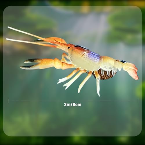 Crayfish Lure Soft Plastic Bait for Bass Fishing, Realistic Creature Brawler