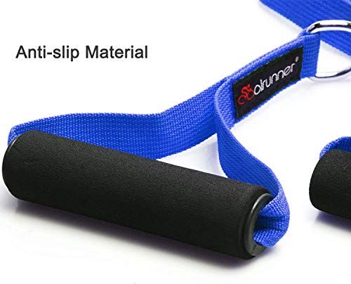 Blue Resistance Band Handles Grips - Wide Design for Fitness & Home Gym