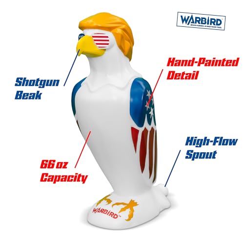 Patriotic Eagle Beer Bong Funnel - 66 oz Capacity for Tailgating & Parties