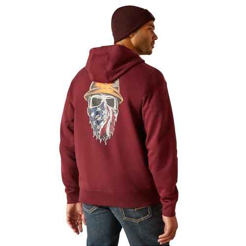 ARIAT mens Mns Rbr Born Ful Zp Hood Char Hth