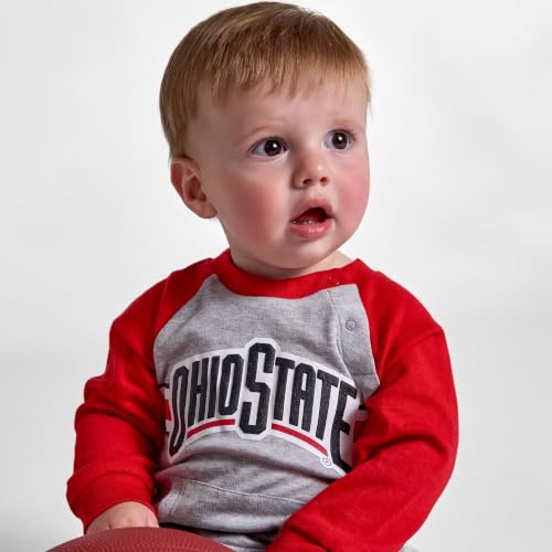 Ohio State Buckeyes Baby Romper - Official NCAA Licensed 3-6 Months Variation