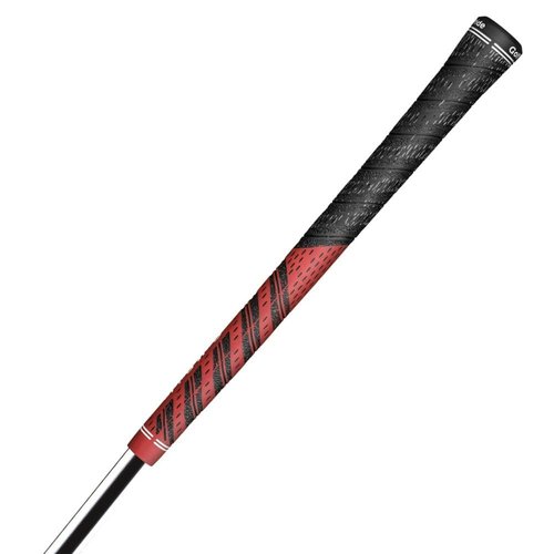 Golf Pride MCC Golf Club Grip - All-Weather Hybrid Grip - Brushed Cotton Cord & Pebbled Texture - Moisture-Wicking Technology - Standard - Red