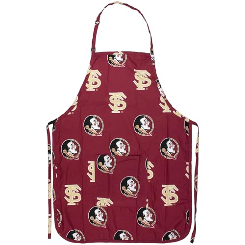 Florida State Seminoles Tailgating Apron with 9-Inch Pocket - Adjustable Comfy BBQ Grilling Accessory