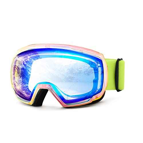 FEISEDY Goggles OTG - Over Glasses Motorcycle/Ski/Snowmobile Goggles for Men Women & Youth - 100% UV Protection B2960