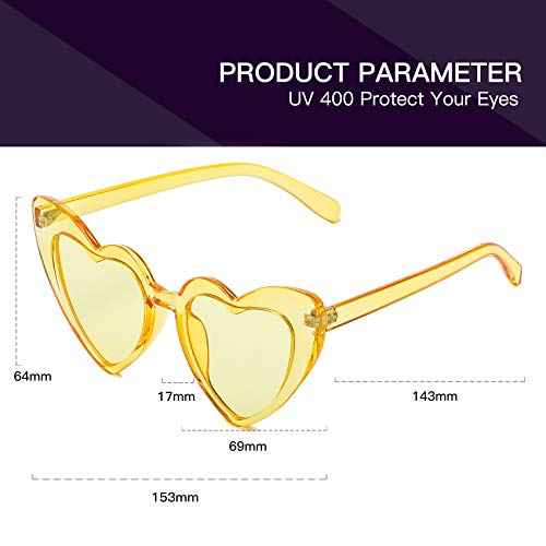 Heart Sunglasses for Women Trendy Cat Eye Love Shaped Sunglasses Vintage Lovely Retro Cute Sun Glasses