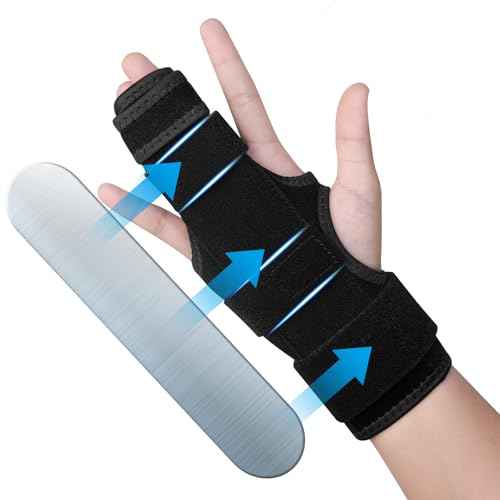 Trigger Finger Splint, 2 Finger Brace for Index, Middle, Ring, Pinky Finger, Treatment for Hand Fractures, Arthritis (L/XL, Right)