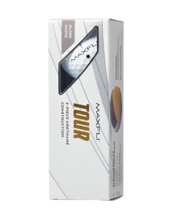 Maxfli 2023 Tour Golf Balls 12-Pack – High-Speed, Soft Urethane Core, Tetrahedron Dimple Pattern