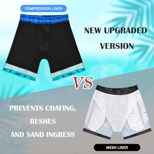 OlyPegic Boys Swim Trunks with Boxer Brief Liner Compression Boy Bathing Suit Quick Dry Beach Swimsuit Toddler Swim Shorts